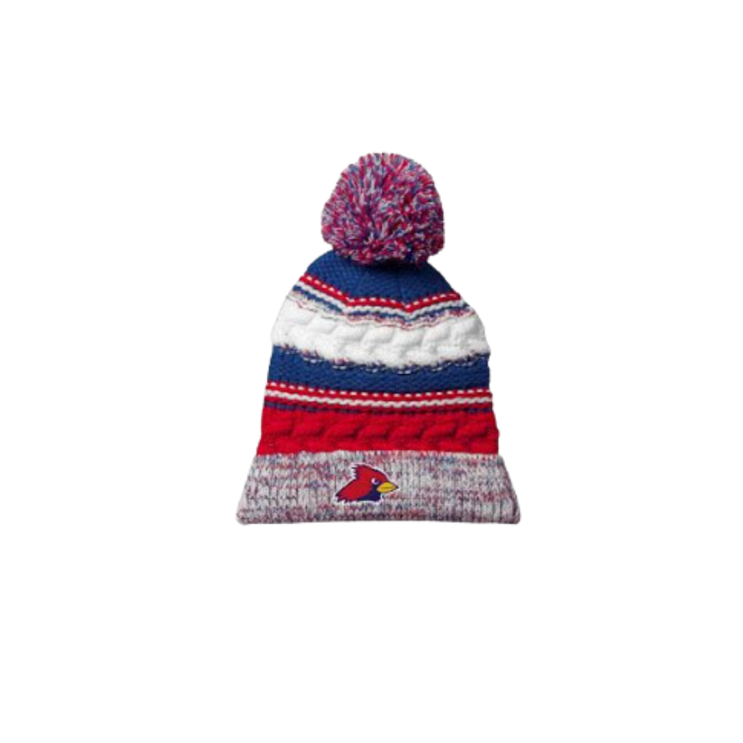 Cardinal Pom Pom Beanie