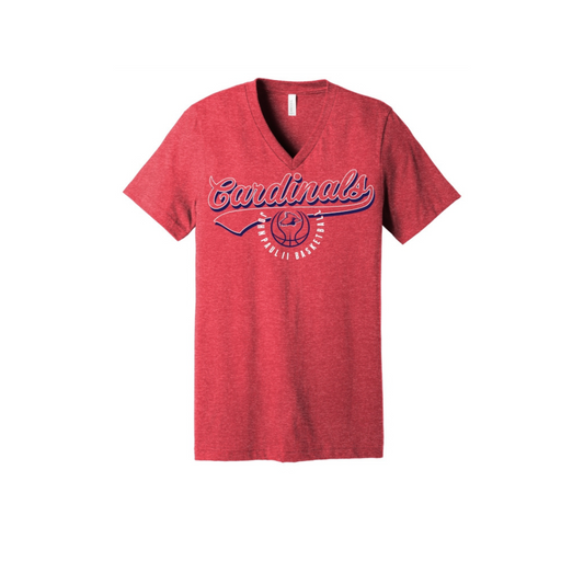 Ladies Basketball V Neck Short Sleeve T-Shirt