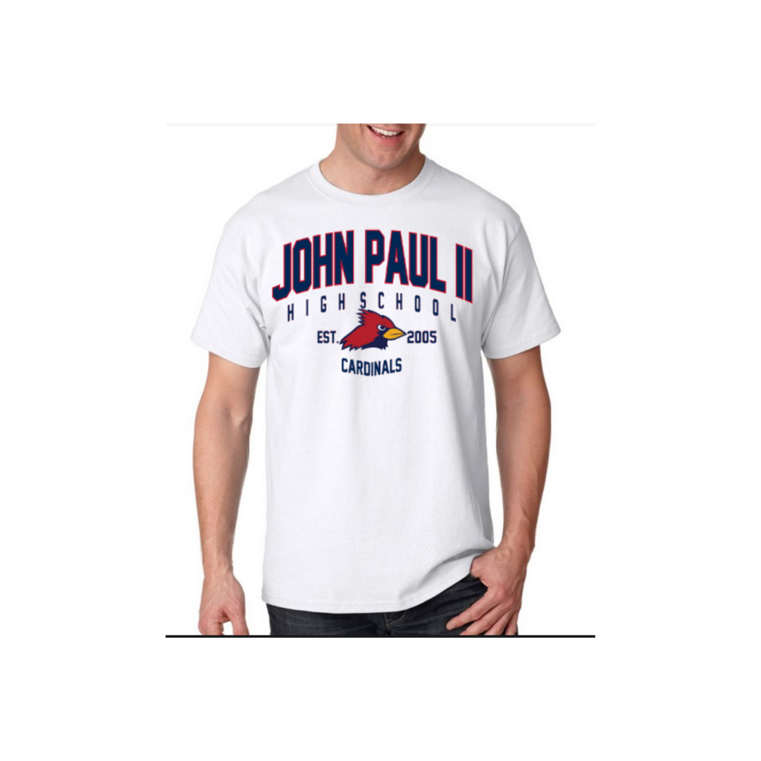 Short Sleeve T-Shirt:  Arced John Paul Design