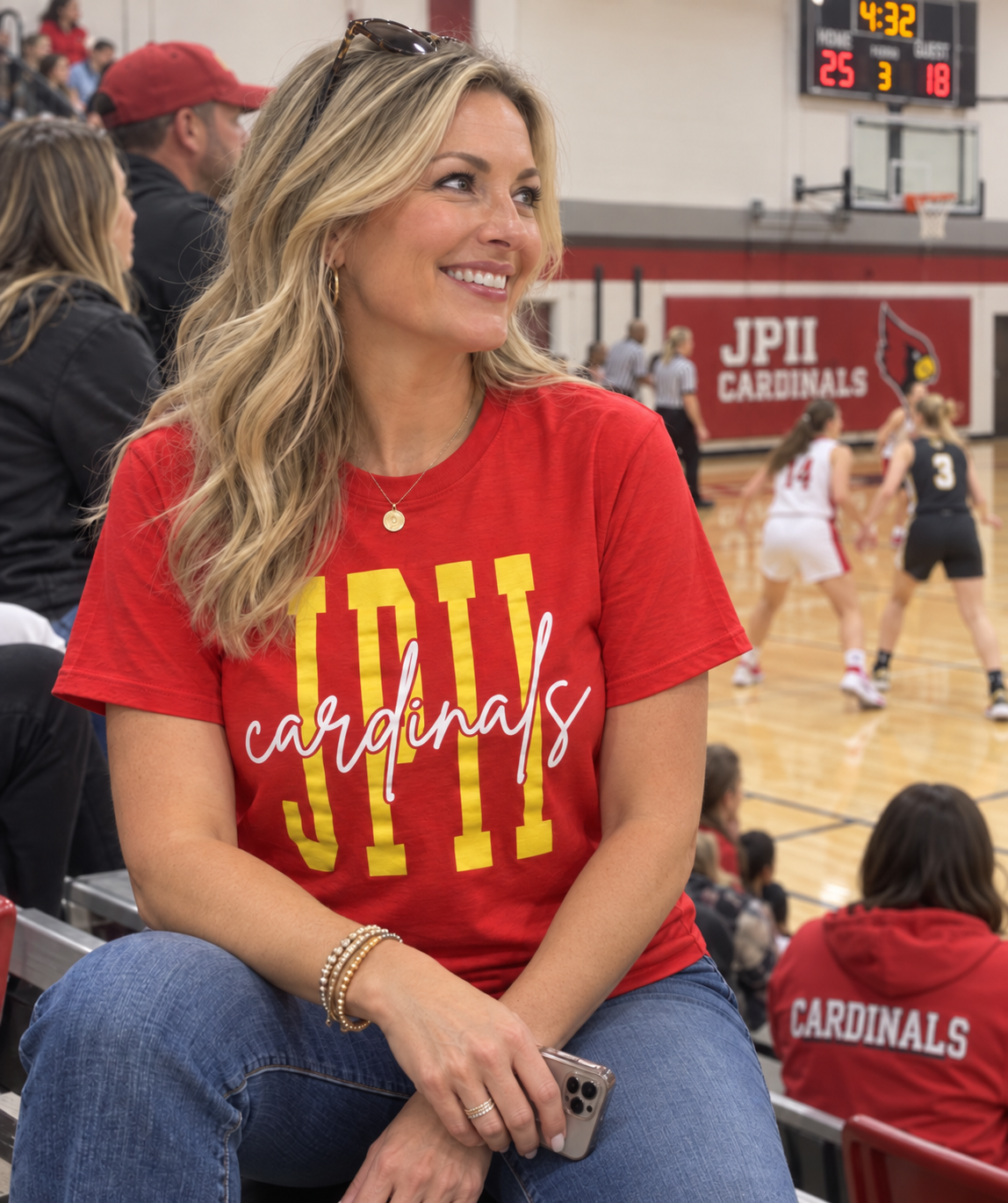 JPII Cardinals Red & Gold Crew T-Shirt