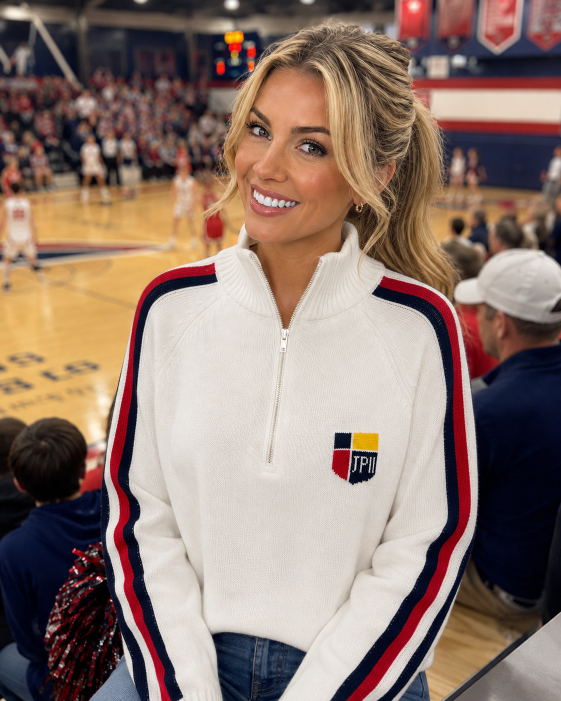 Half Zip Crest & Cardinals