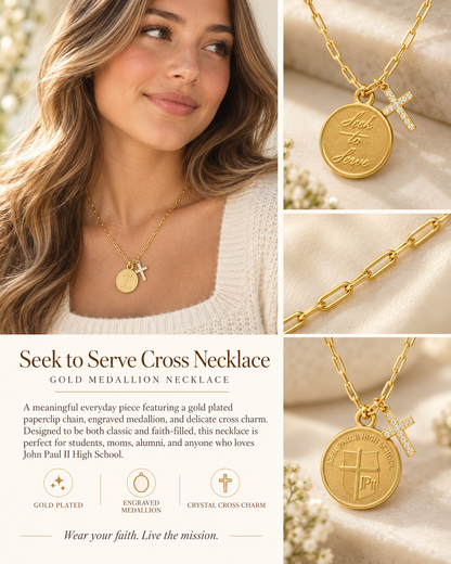 Gold Necklace with Cross