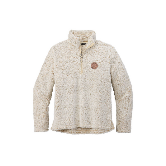 Sherpa Cozy 1/2 Pullover w/ Leather Patch