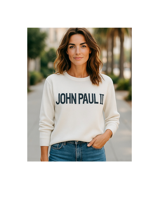 Custom Women's John Paul II Boat Neck Sweater